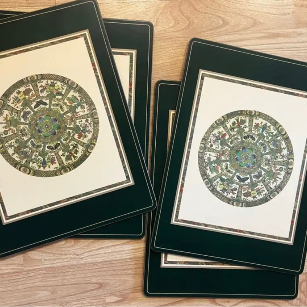 Pimpernel Placement Matts - Set of 4 - Butterfly Mandala